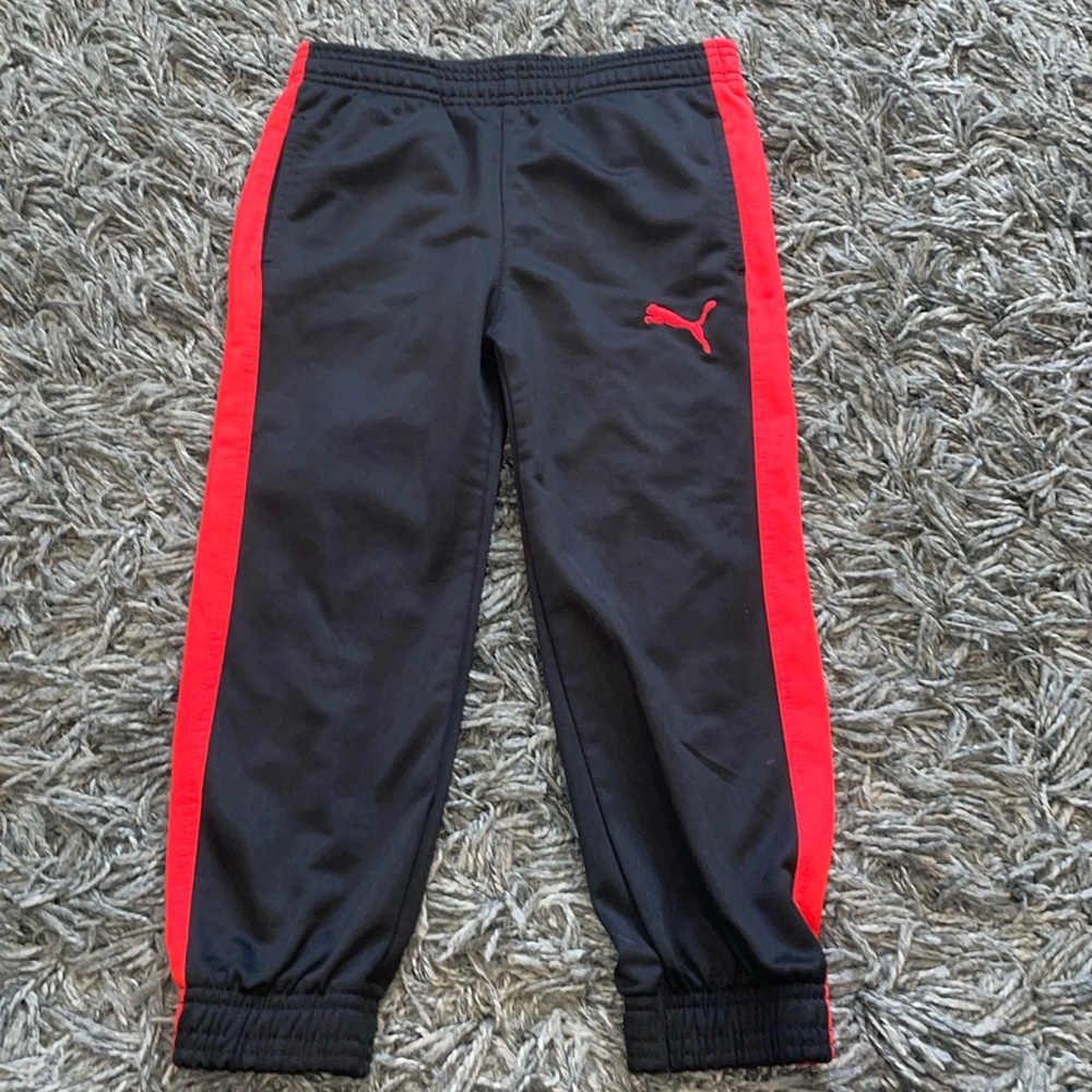 Puma black and red sweatpants size 5yrs old